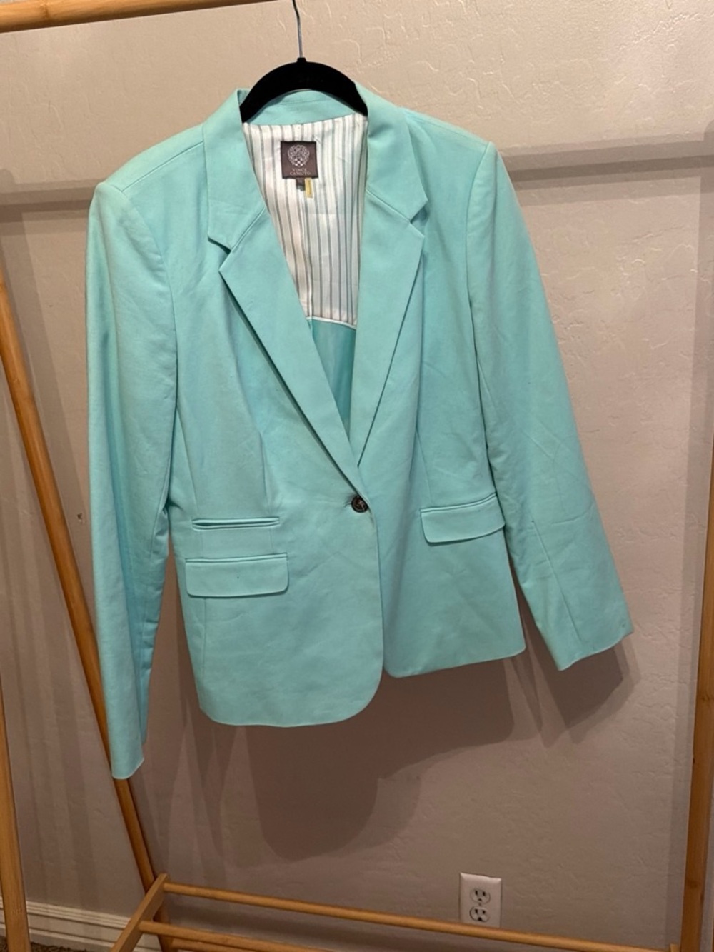 Vince Camuto Mint Green Single-Button Blazer